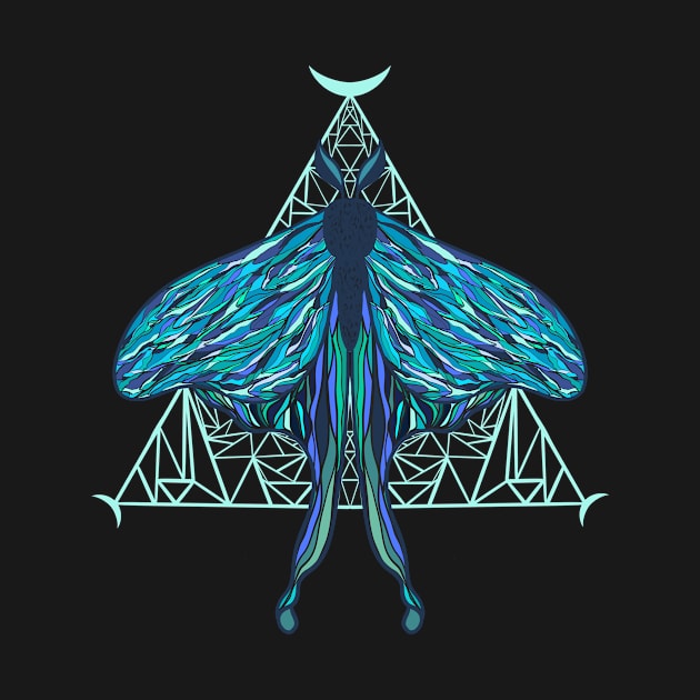 Jewel tone Luna moth by TheLushHive