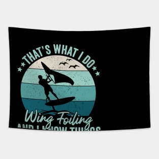 funny wing foil Tapestry