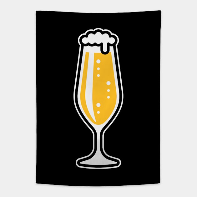 Pilsner Glass Slim (Beer Drinker / Pils / 3C) Tapestry by MrFaulbaum