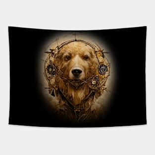 Labrador Retriever Surreal Steampunk Artwork, Dog Lover Tapestry