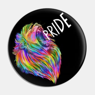 Sparkling Pride Rainbow Lion Pin