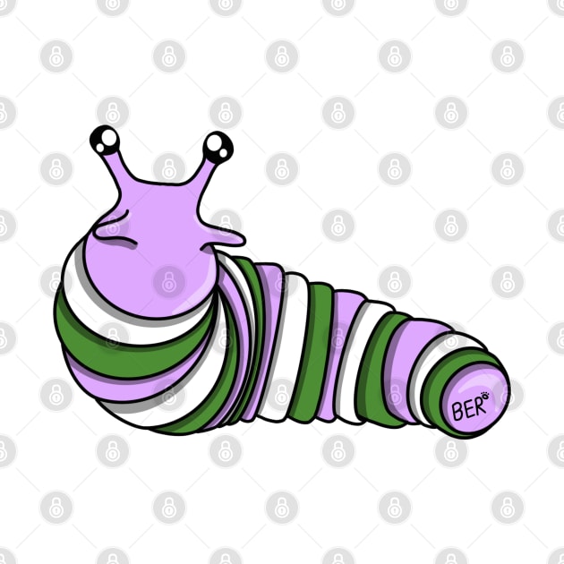 Genderqueer Pride Fidget Slug by SentABearToSpace 