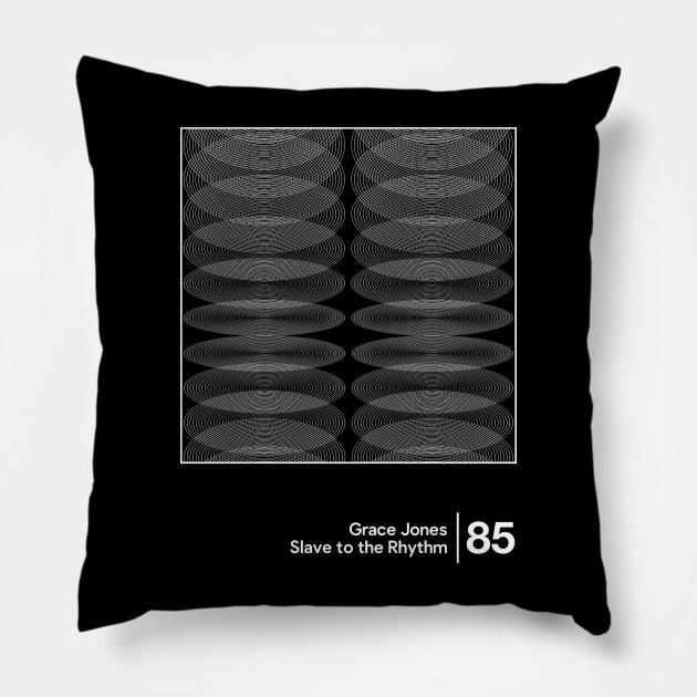Slave to the Rhythm - Minimal Graphic Design Tribute Pillow by saudade
