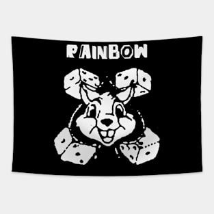 rainbow rabbit dice Tapestry