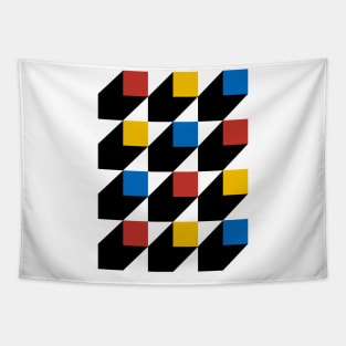 3D Squares (Bauhaus Inspired) Tapestry