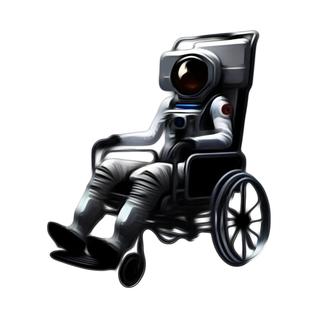 Astronaut in a wheelchair by Kalypol