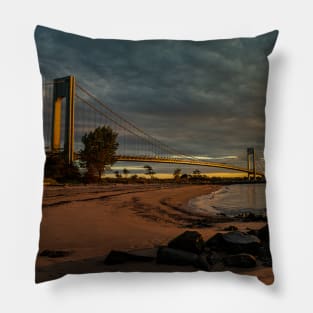 Sunrise over Staten Island Pillow