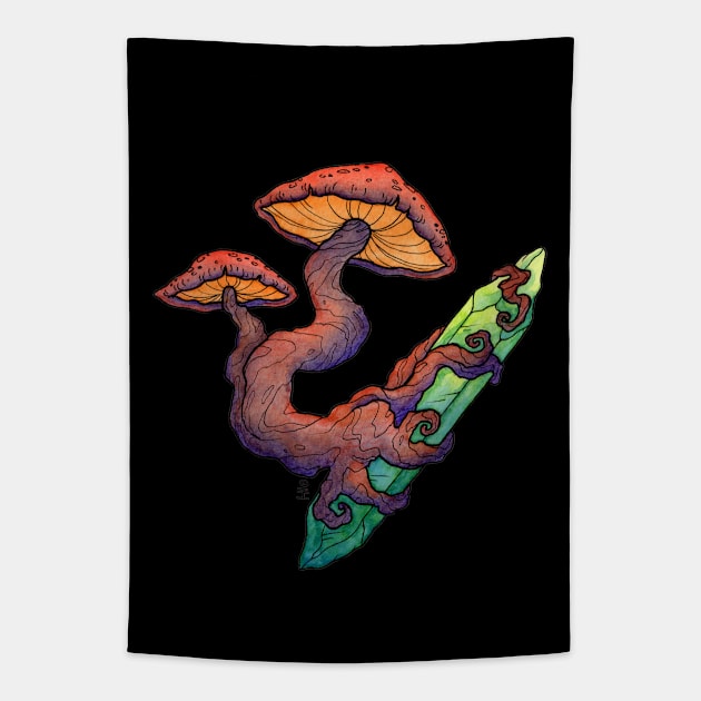 Mineral Mushrooms Tapestry by Serpent's Sun