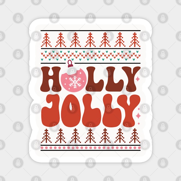 Holly Jolly Magnet by MZeeDesigns