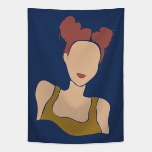 Ponytails Woman Tapestry