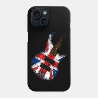 UK Flag Bass Guitar Bassist British Music Phone Case