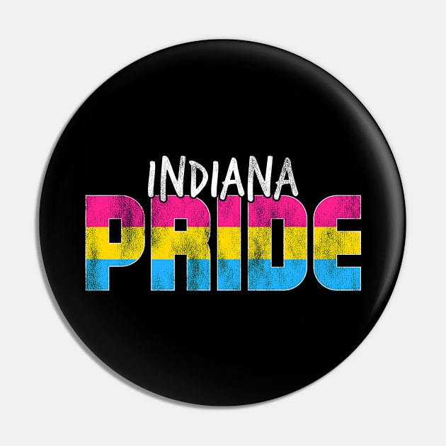 Indiana Pride Pansexual Flag Pin by wheedesign