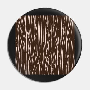 Pine Needles in the forest, chocolate brown and cream Pin