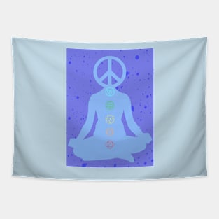 Spiritual Meditation Chakra Peace Graphic Tapestry