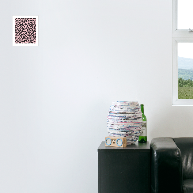 images Print Poster Aesthetic Cow Print pink leopard animal print design aesthetic tumblr trendy design