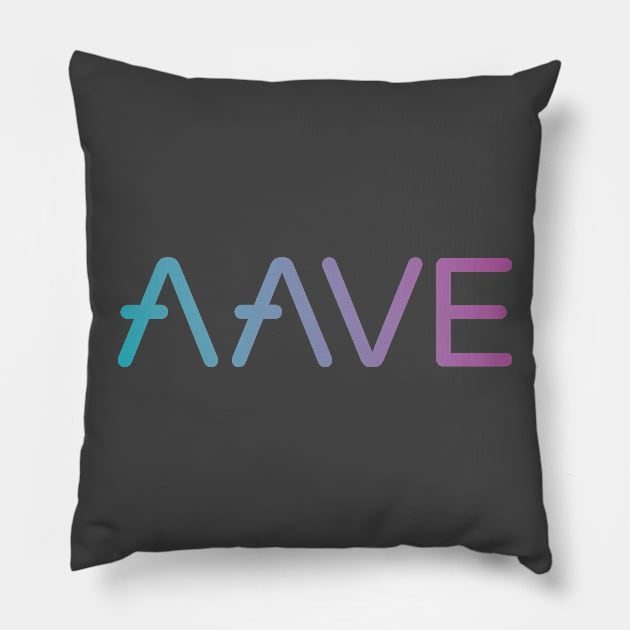 AAVE  Crypto Cryptocurrency Ghost  coin token Pillow by JayD World