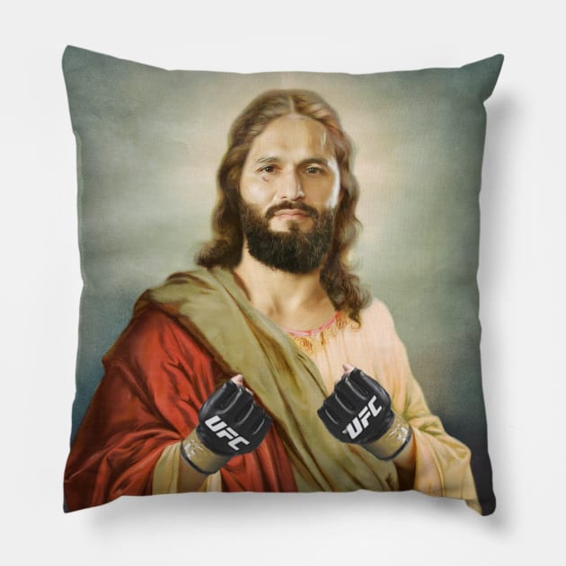 Jorge Masvidal Street Jesus Pillow by MMA Fun