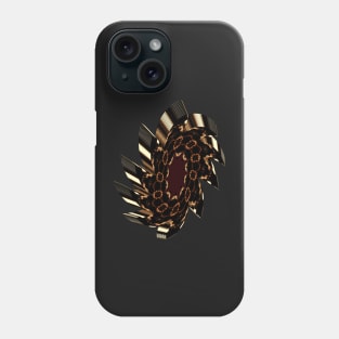 Brown Geometric Flying Object Phone Case