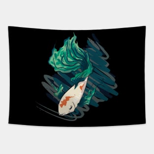 Green Betta Fish Tapestry