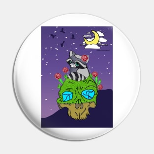 Starry Raccoon Night Pin