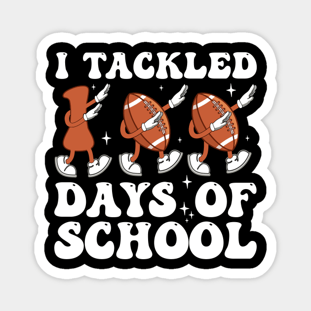 i tackled 100 days of school , 100 Days Of School Boys Kids 100th Day Of School Football Magnet by ArtistTee ⭐⭐⭐⭐⭐