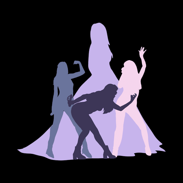 Taylors Version Silhouettes in Lavender by Midnight Pixels