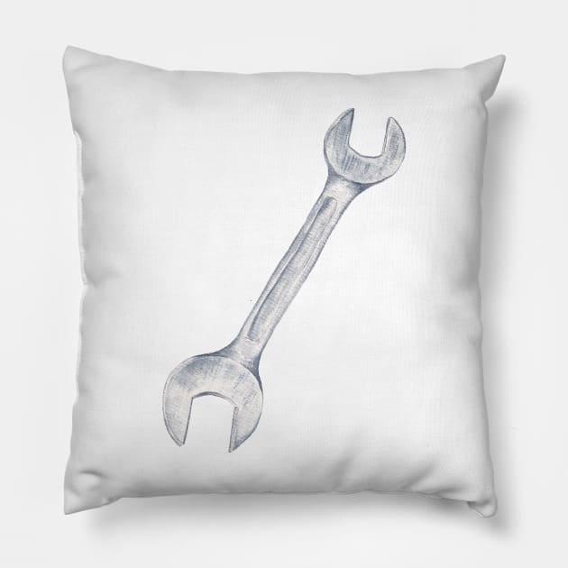 spanner wrench Pillow by lisenok