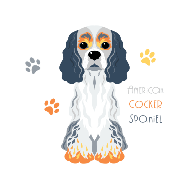 Cute dog American Cocker Spaniel by kavalenkava