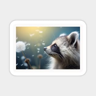 Raccoon Wild Animal Tranquil Peaceful Magnet