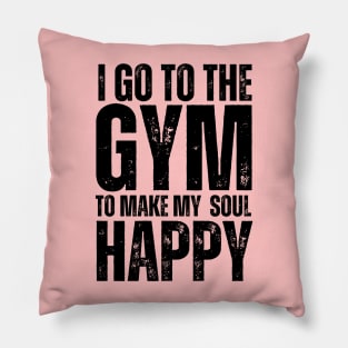 Elevate Your Soul: Gym Journeys to Inner Happiness, gym lovers, fitness Pillow