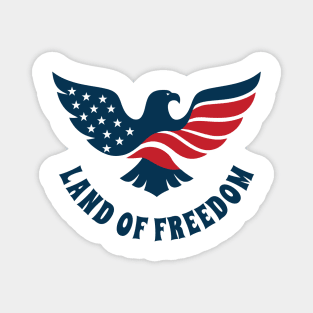 Land of freedom, soaring eagle art Magnet