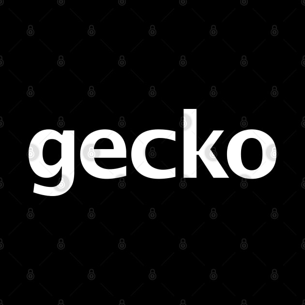Gecko White Text Typography by ellenhenryart