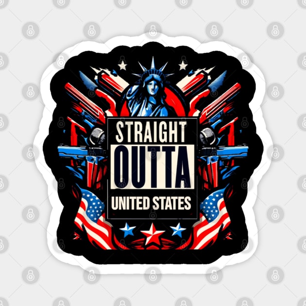 Straight Outta United States Magnet by Straight Outta Styles