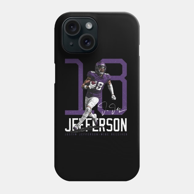 Justin Jefferson Minnesota Bold Number Phone Case by Chunta_Design