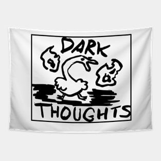 Dark Thoughts BW Tapestry