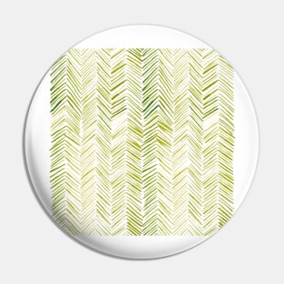 Watercolor Herringbone Pattern - Chartreuse Pin