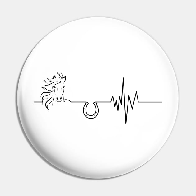 'Horse Heartbeat' Lovely Horse Gift Pin by ourwackyhome