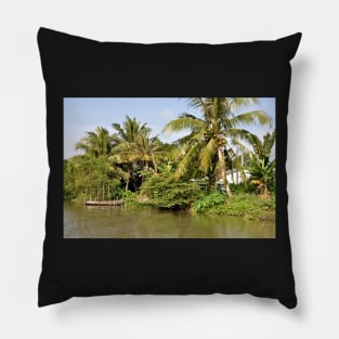 Vietnam - Paysage sur le Mékong Pillow