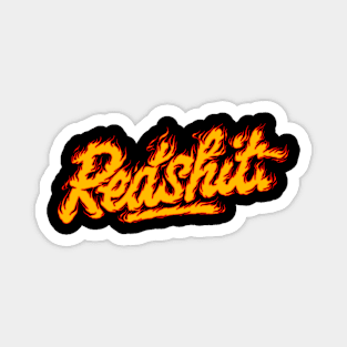 Redshit Fire Burn Logo Magnet