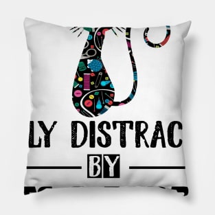 Easily Distracted By Cats Fabric Sewing Pillow