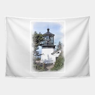 Cape Meares Lighthouse in Watercolor Tapestry