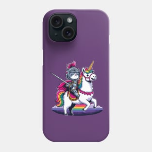 Cute Kawaii Cat Riding Unicorn Rainbow Llama Alpaca Fun RPG Fantasy Game Pet Lover Phone Case