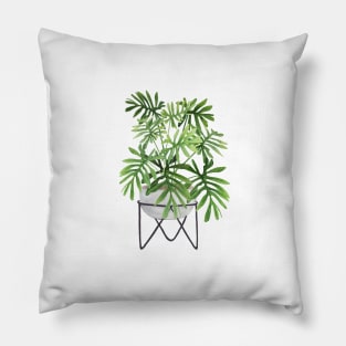 Potted Philodendron Plant Pillow