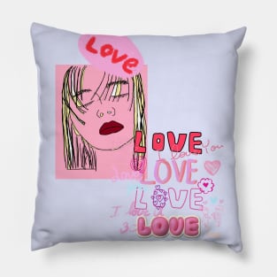 I LOVE PINK, LOVE YOURSELF Pillow