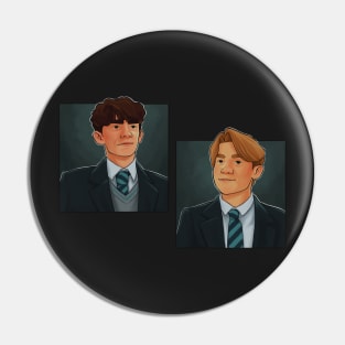 Nick and Charlie - heartstopper drawing Pin