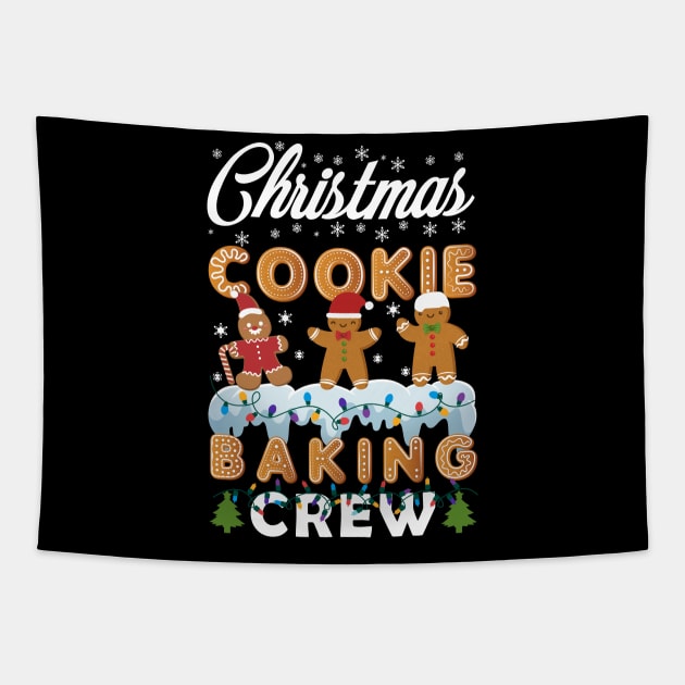 Christmas Lights Christmas Cookie Baking Crew Tapestry by jodotodesign