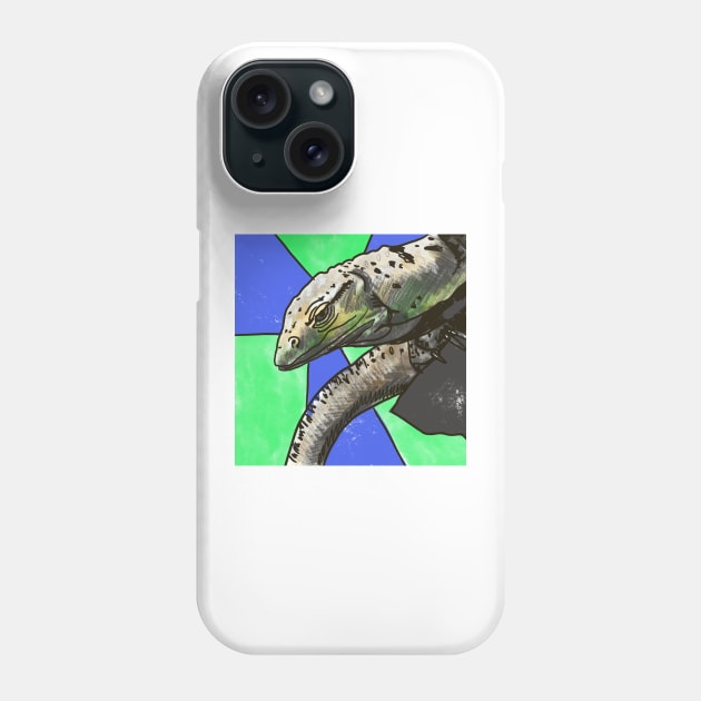 Monitor Lizard Phone Case by shehitsback