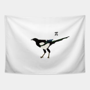 Mathematical Magpie with pi symbol Tapestry