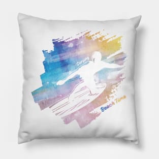 Surfing Time, It's Time to let yourself flow with the wave. Beach Time Pillow