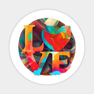 Love is a colorful word Magnet